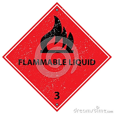 Flammable Liquid sign Stock Photo