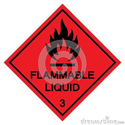 Flammable Liquid Symbol Sign Isolate On White Background,Vector Illustration EPS.10 Vector Illustration