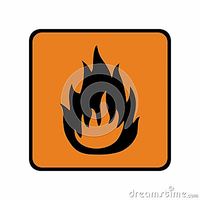 Flammable material sign vector design Vector Illustration