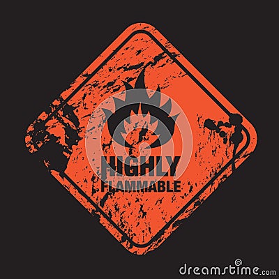 Flammable sign Stock Photo