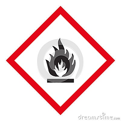 Flammable Sign. GHS label Vector Illustration