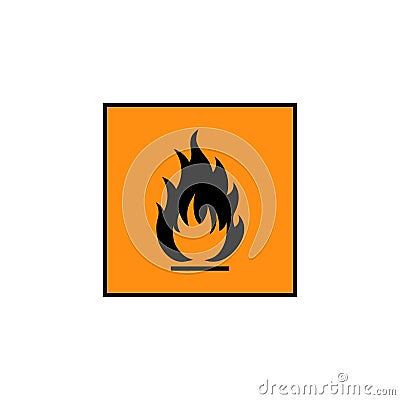 Flammable sign icon Vector Illustration