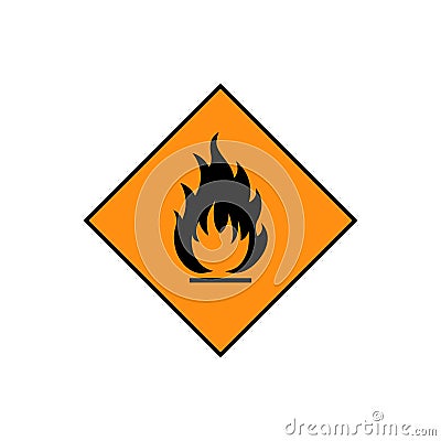 Flammable sign icon Vector Illustration