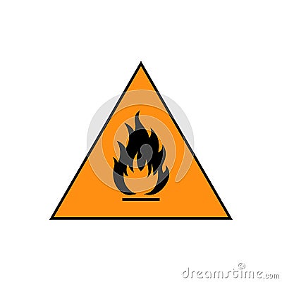 Flammable sign icon Vector Illustration