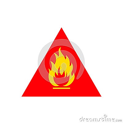 Flammable sign icon Vector Illustration