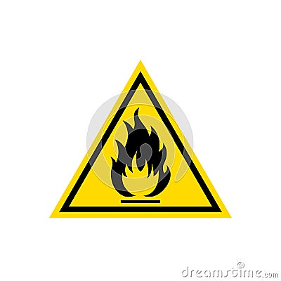 Flammable sign icon Vector Illustration