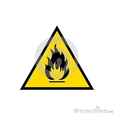 Flammable sign icon Vector Illustration