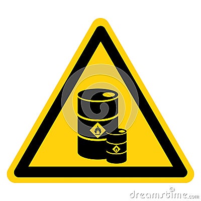 Flammable Storage Area Symbol Sign, Vector Illustration, Isolate On White Background Label. EPS10 Vector Illustration