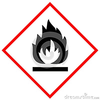 Flammable symbol sign Vector Illustration