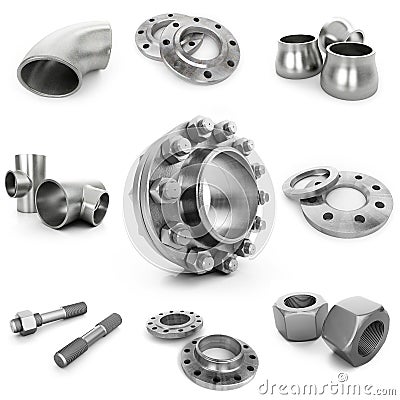 Flanges, pipe Stock Photo