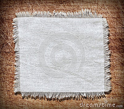 Flap burlap background, piece of natural material Stock Photo