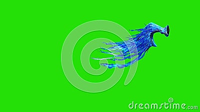 Flapping Blue Feathered Wings Side Green Screen 3D Rendering Animation  Stock Footage - Video of blue, cloud: 171812026