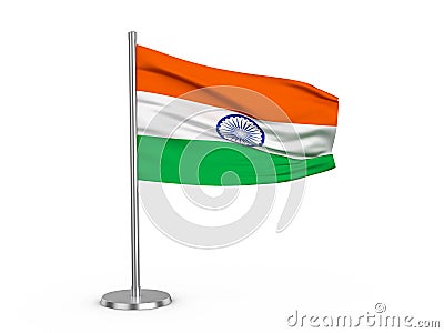 Flapping flag India Cartoon Illustration