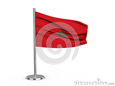 Flapping flag Morocco Cartoon Illustration