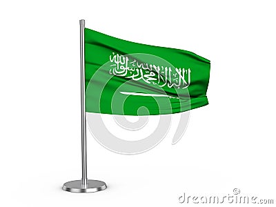 Flapping flag Saudi Arabia Cartoon Illustration