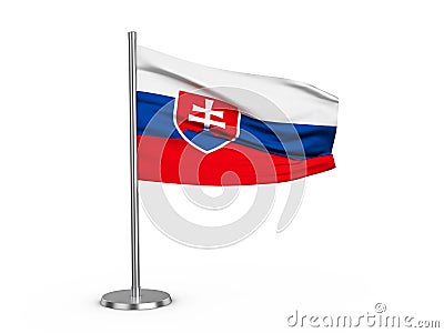 Flapping flag Slovakia Cartoon Illustration