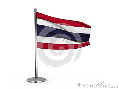 Flapping flag Thailand Cartoon Illustration