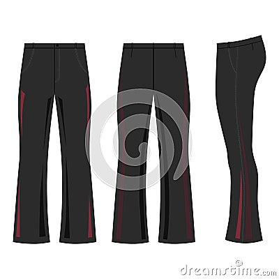 Flare man pants Vector Illustration