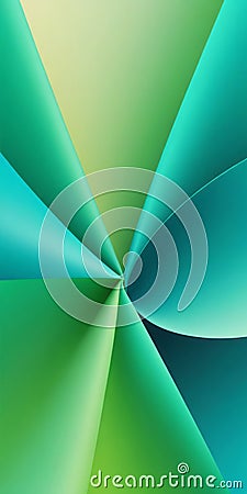 Flared Shapes in Aqua and Green Stock Photo