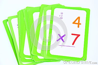 Flash Cards Stock Photo