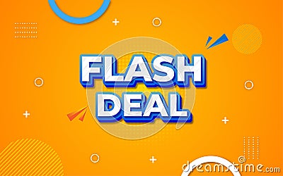 Flash Deal modern banner and 3d text effect design Stock Photo