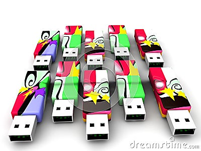 Flash drives Stock Photo