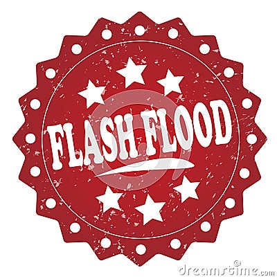 Flash flood grunge label, sticker Stock Photo