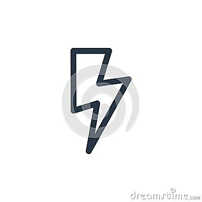 flash icon vector from miscellaneous concept. Thin line illustration of flash editable stroke. flash linear sign for use on web Vector Illustration