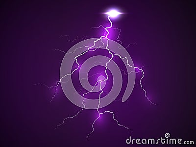 A flash of lightning. Vector Illustration