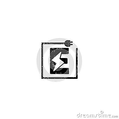 flash logo initial e symbol electrical vector icon element isolated Vector Illustration