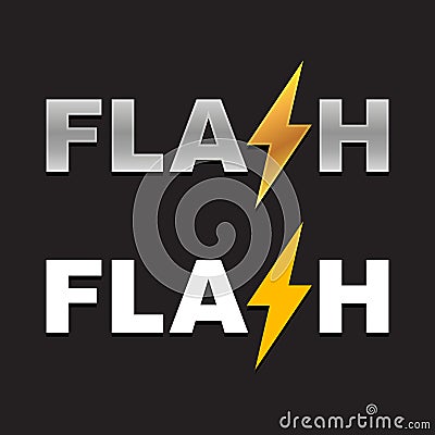 Flash Logo. Vector Vector Illustration