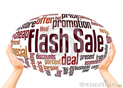 Flash sale word cloud sphere concept Stock Photo