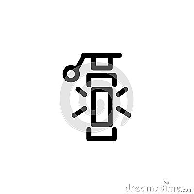 Flashbang Weapon Monoline Symbol Icon Logo for Graphic Design, UI UX, Game, Android Software, and Website. Vector Illustration