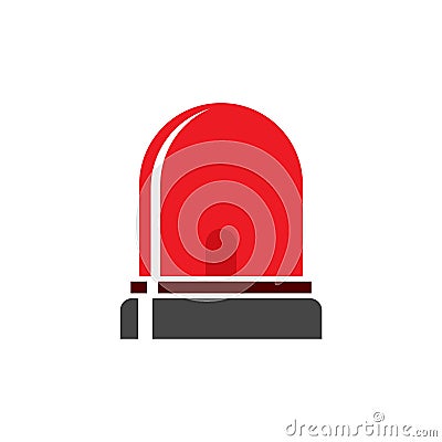Flasher icon, Siren icon, Alarm siren Vector Illustration