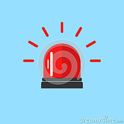 Flashing alarm signal. Flasher alert icon. Vector Illustration