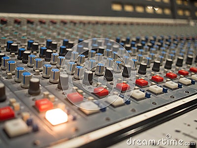 Flashing light on an electronic console Stock Photo