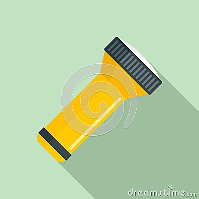 Flashlight icon, flat style Vector Illustration