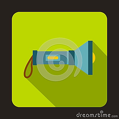 Flashlight icon, flat style Vector Illustration