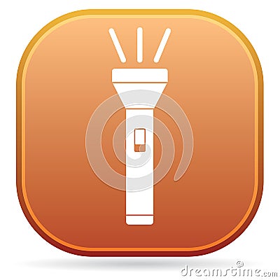 Flashlight icon. Portable torch Vector Illustration