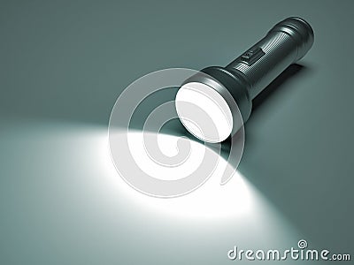 Flashlight spot Cartoon Illustration