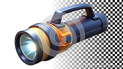 Flashlight torch portable light source for camping or emergencies png transparent image Generative AI Stock Photo