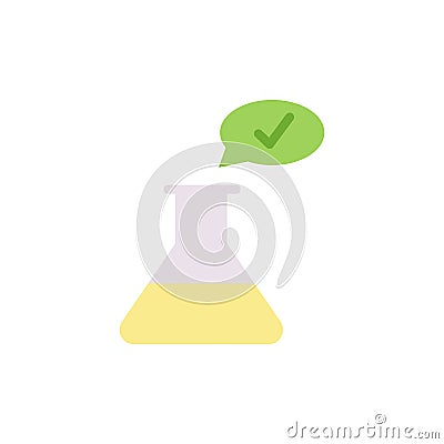 Flask, chemistry, check mark icon. Simple line, outline vector elements of stinks icons for ui and ux, website or mobile Stock Photo