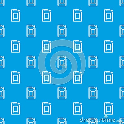 Flask for gasoline pattern seamless blue Vector Illustration