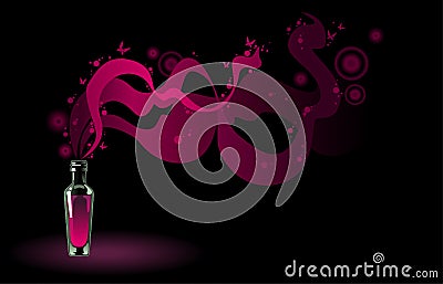 Flask of magic potion Vector Illustration