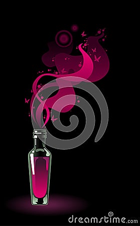 Flask of magic potion Vector Illustration