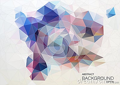 Flat abstract design. Triangle background Vector Illustration