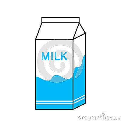 Milk Icon Clipart PNG with Black Line Isolated on Transparent Background Stock Photo