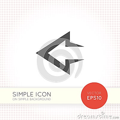 Flat arrow icon. Universal vector eps element for user interface. Vector Illustration