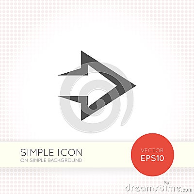 Flat arrow icon. Universal vector eps element for user interface. Vector Illustration