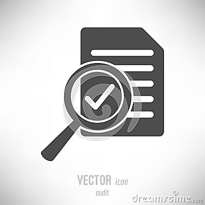 Flat audit icon Vector Illustration